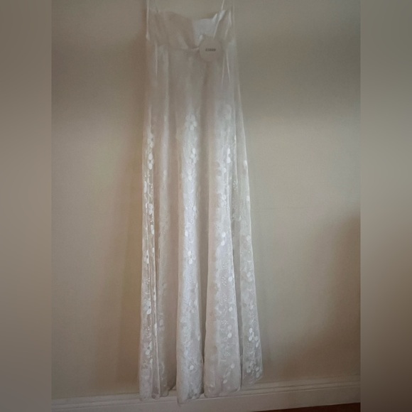 NWT Runway STAUD White Floral Maxi Dress Size Small Fully lined adjustable strap - Picture 8 of 13